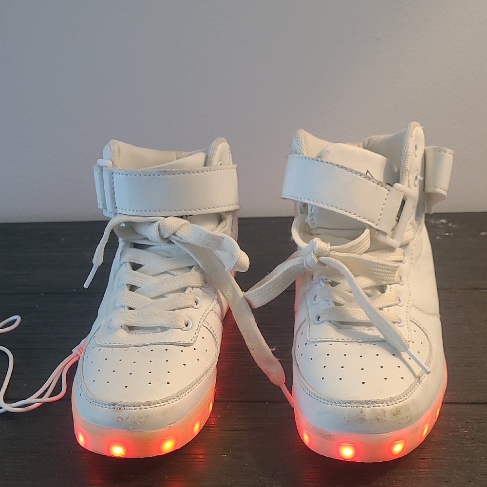 Kids LED Light-Up White Sneakers